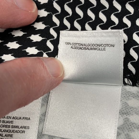 Anne Klein Basket Weave Skirt with 2 Full Side Zippers Size 10 Black and White - Picture 7 of 9